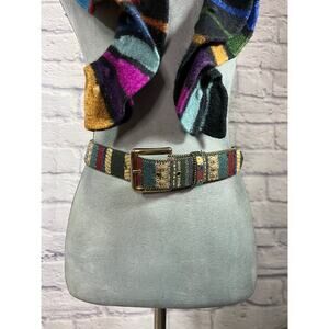 Vintage 90's Woven Tapestry Belt in Moody Colors by Absolutely Fresh